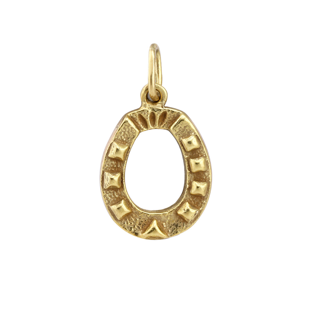 Front-facing view of 18k Yellow Gold Lucky Charm by Betsy Barron