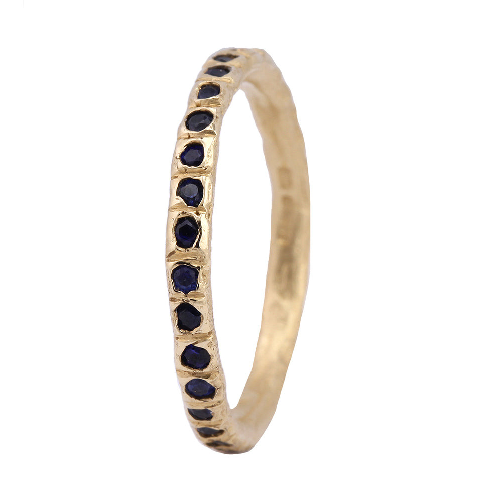 Sapphire Gold Eternity Band