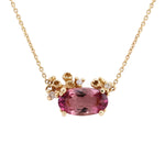 Pink Tourmaline Encrusted Necklace