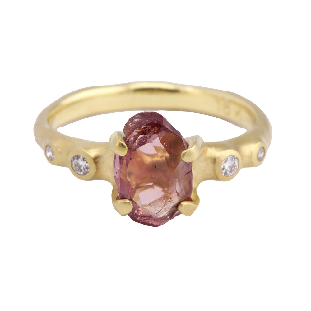 
            
                Load image into Gallery viewer, Front-facing view of Rough Luxe Mahenge Garnet Ring by Johnny Ninos.
            
        