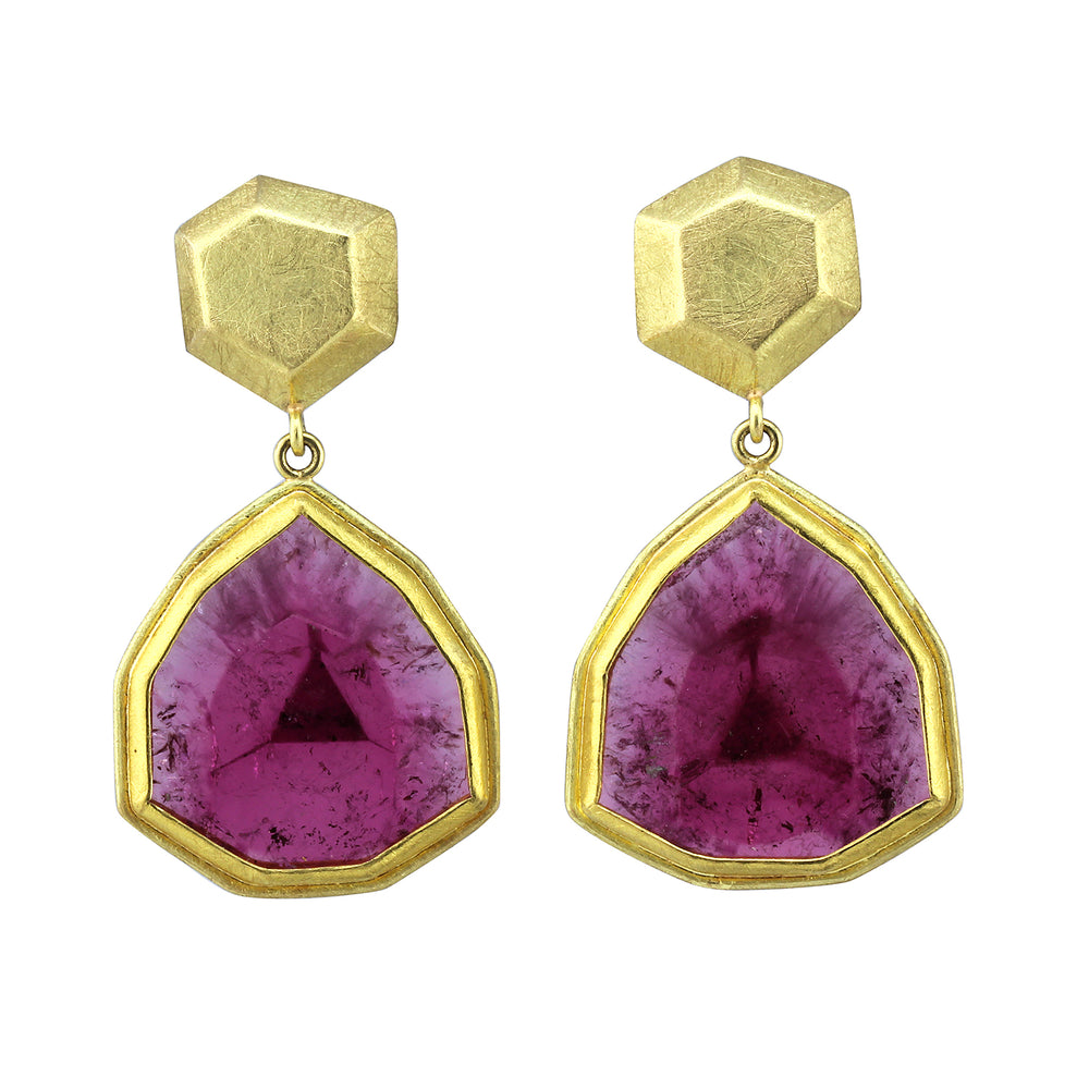 
            
                Load image into Gallery viewer, Rubillite Dangling Earrings by Petra Class
            
        