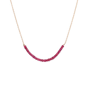Detail view of Ruby Curve Necklace by Stephen Dove