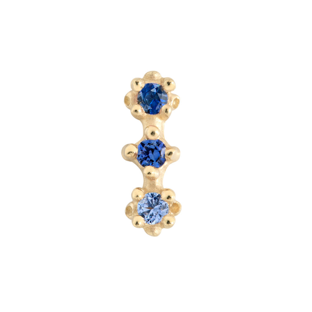 
            
                Load image into Gallery viewer, Front-facing view of Venus Sapphire Stud by Ruta Reifen.
            
        