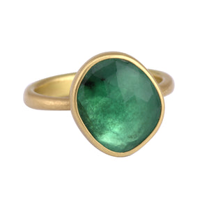 Front-facing view of Emerald Pebble Ring by Lola Brooks
