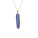 Large Single Feather Pendant with Kyanite