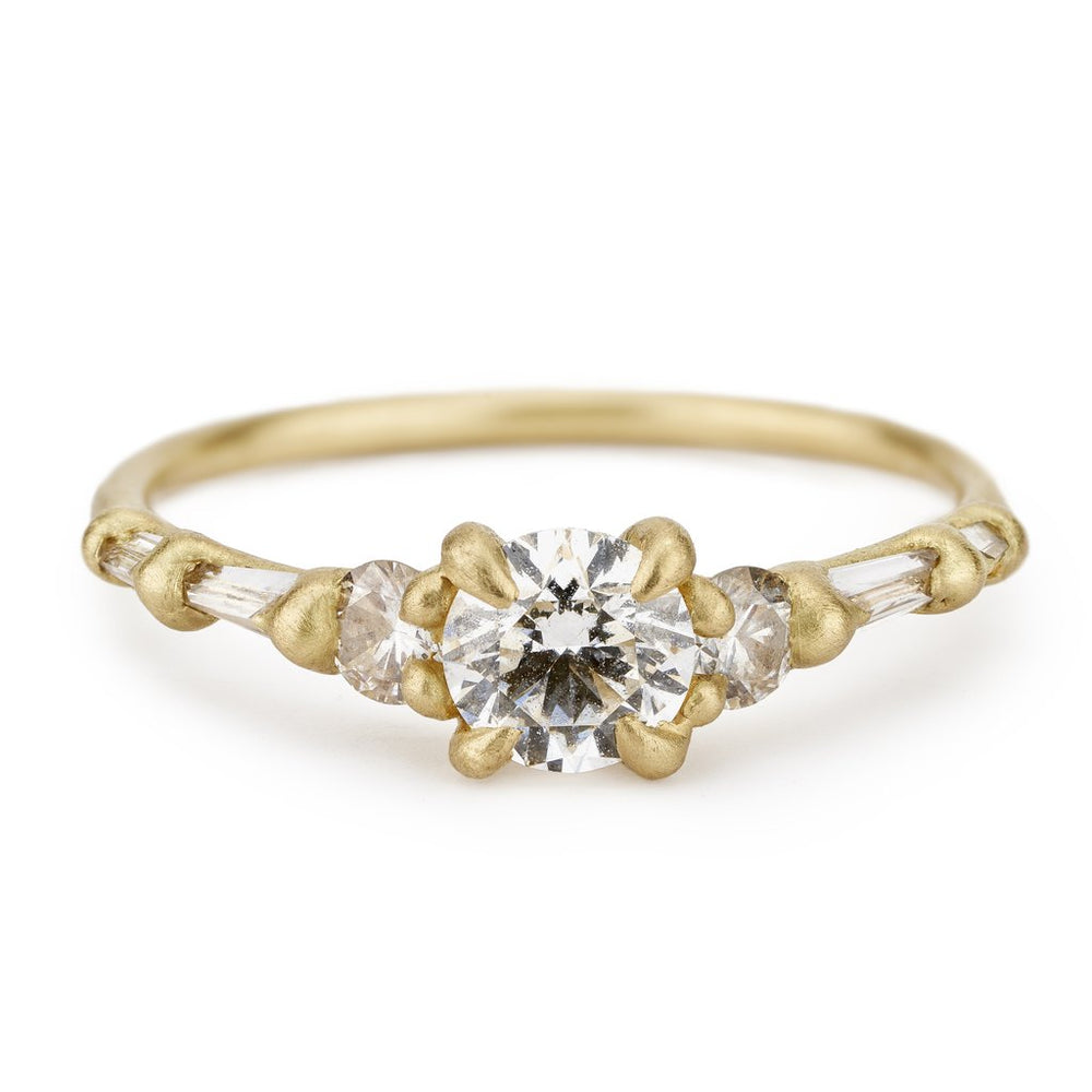 
            
                Load image into Gallery viewer, Front view of Audrey White Diamond Ring by Polly Wales
            
        