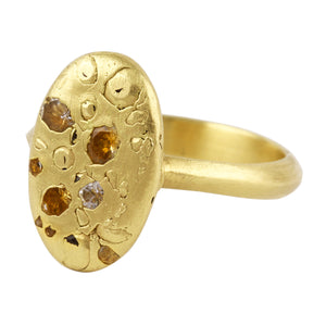 Right-side view of Elysian Signet Ring by Polly Wales