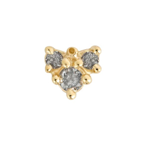 
            
                Load image into Gallery viewer, Front-facing view of Lev Stud with grey diamonds by Ruta Reifen
            
        